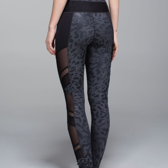 Lululemon leopard print mesh just breathe pant - Picture 2 of 8